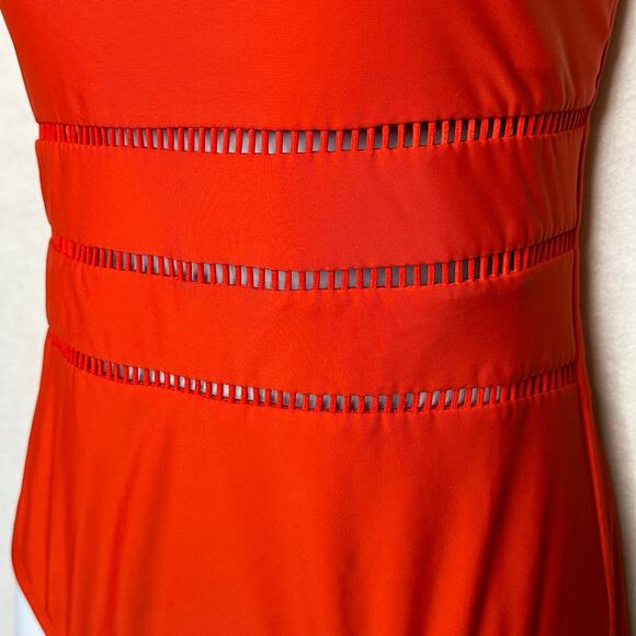 Bleu Rod Beattie One Shoulder Mio Swimsuit Ginger Orange MSRP $119 | Size 8 New - Picture 5 of 15